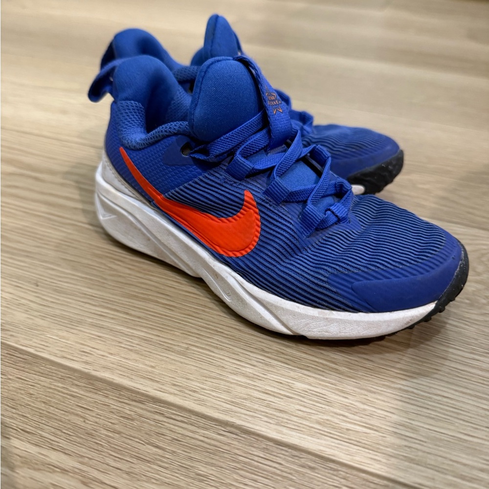 Nike Blue and Orange Sneakers with Breathable Mesh